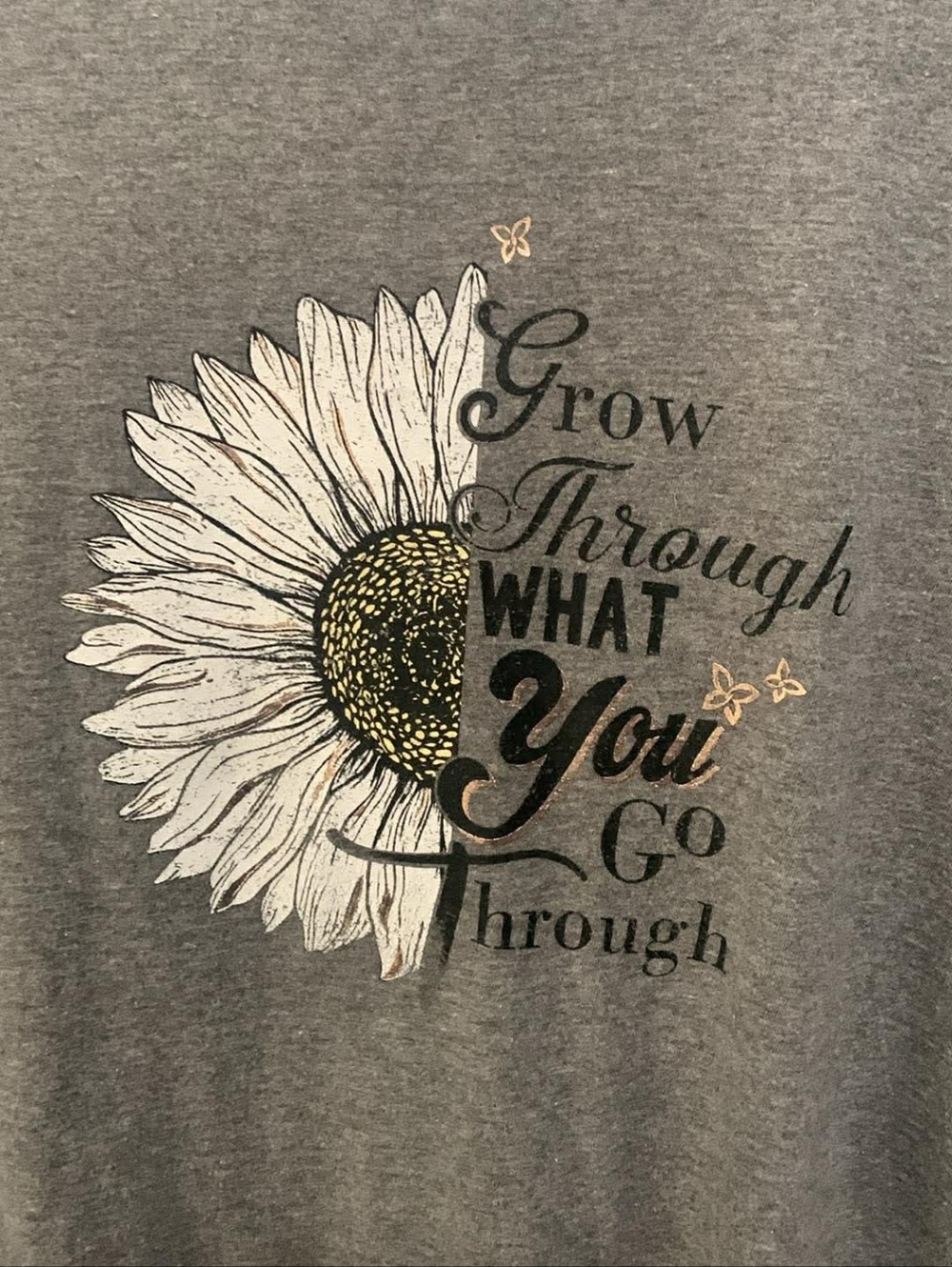 Heather Gray Sunflower Graphic Tee - Picture 3 of 6